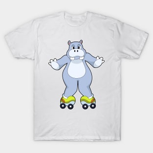 Hippo with Roller skates T-Shirt